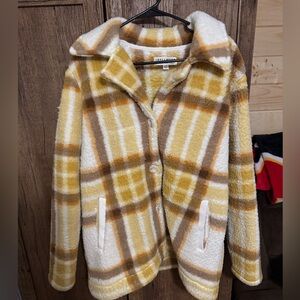 Sold ♏️ Idyllwind by Miranda Lambert yellow plaid fleece jacket